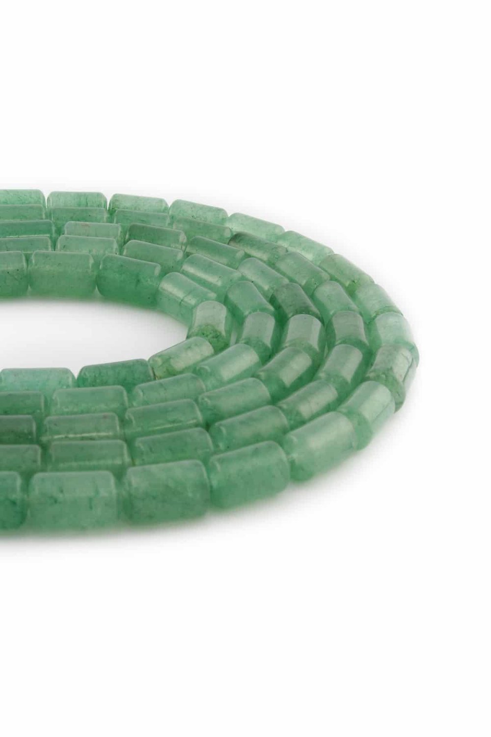 Aventurine Natural Stone Shiny Cylinder Cut 6x10mm String Of Beads