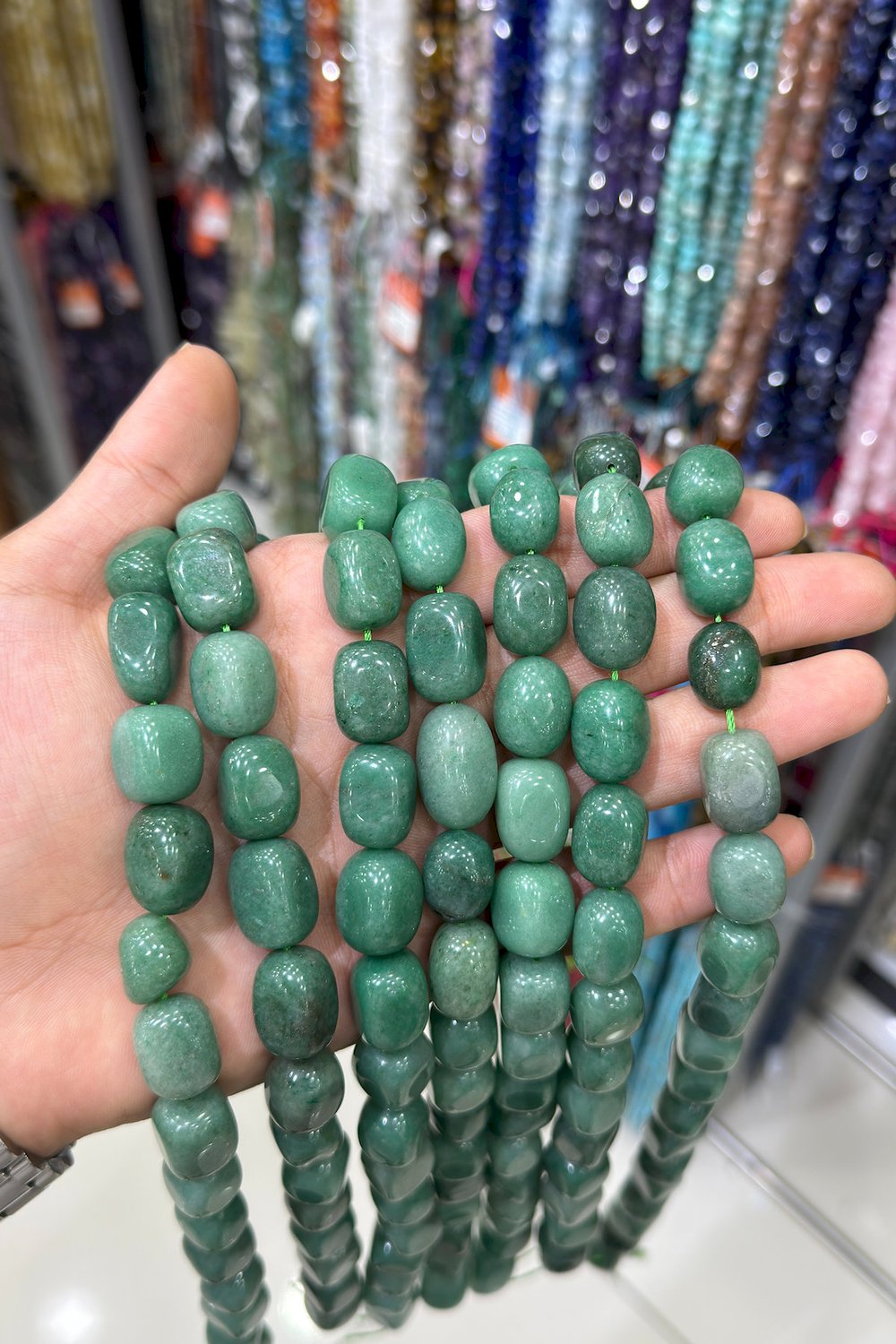 Aventurin Taşı Dikdörtgen Kesim Parlak 13x18mm Doğal Taş Dizi