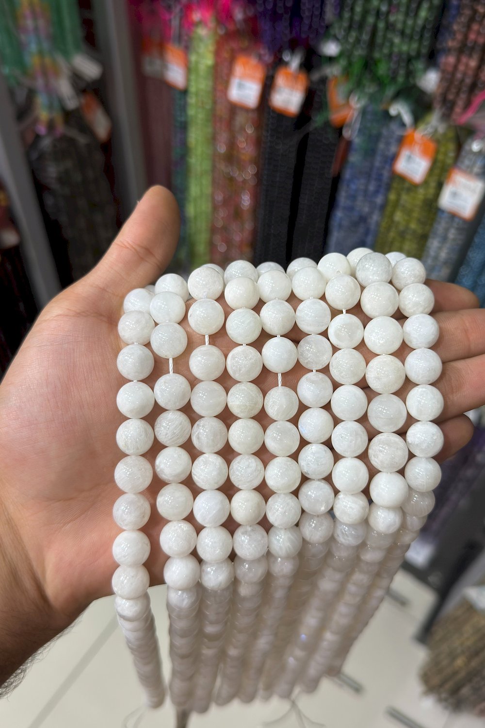 Ay Taşı Küre Kesim 12mm Doğal Taş Dizi [AA]