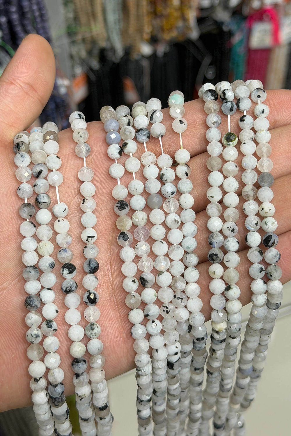 Ay Taşı Özel Kesim Parlak 6mm Doğal Taş Dizi [AA]