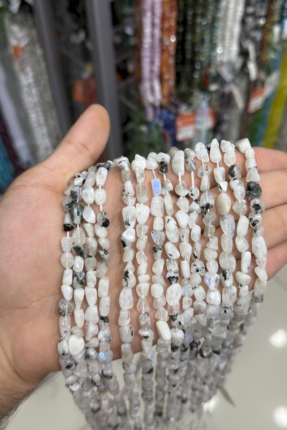 Ay Taşı Tımbıl Kesim 6x8mm Doğal Taş Dizi