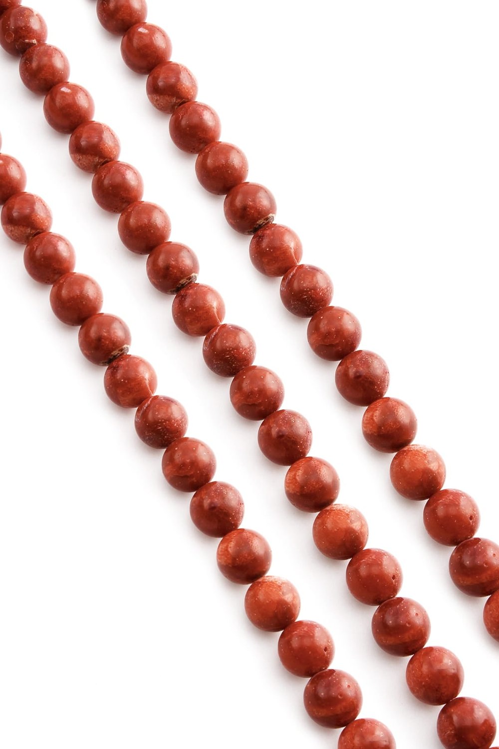 Bambu Mercan Taşı Küre Kesim Bordo 10mm Doğal Taş Dizi