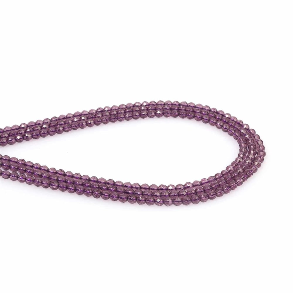 Glass Globe Cut 4mm String Of Beads