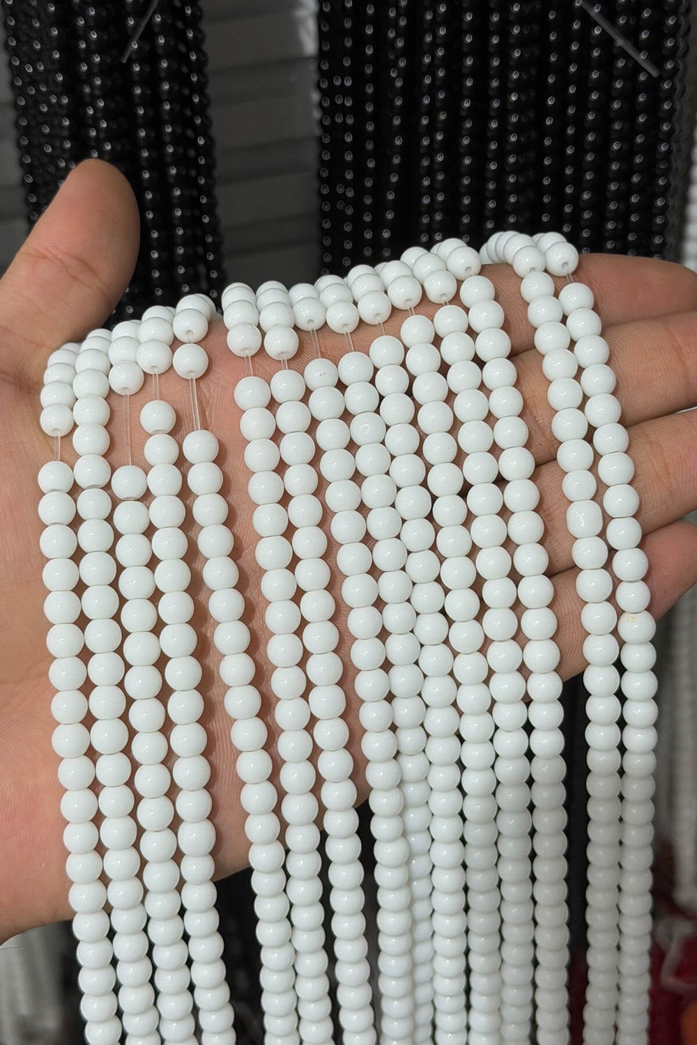 Cam Küre Kesim Parlak Beyaz 6mm Dizi