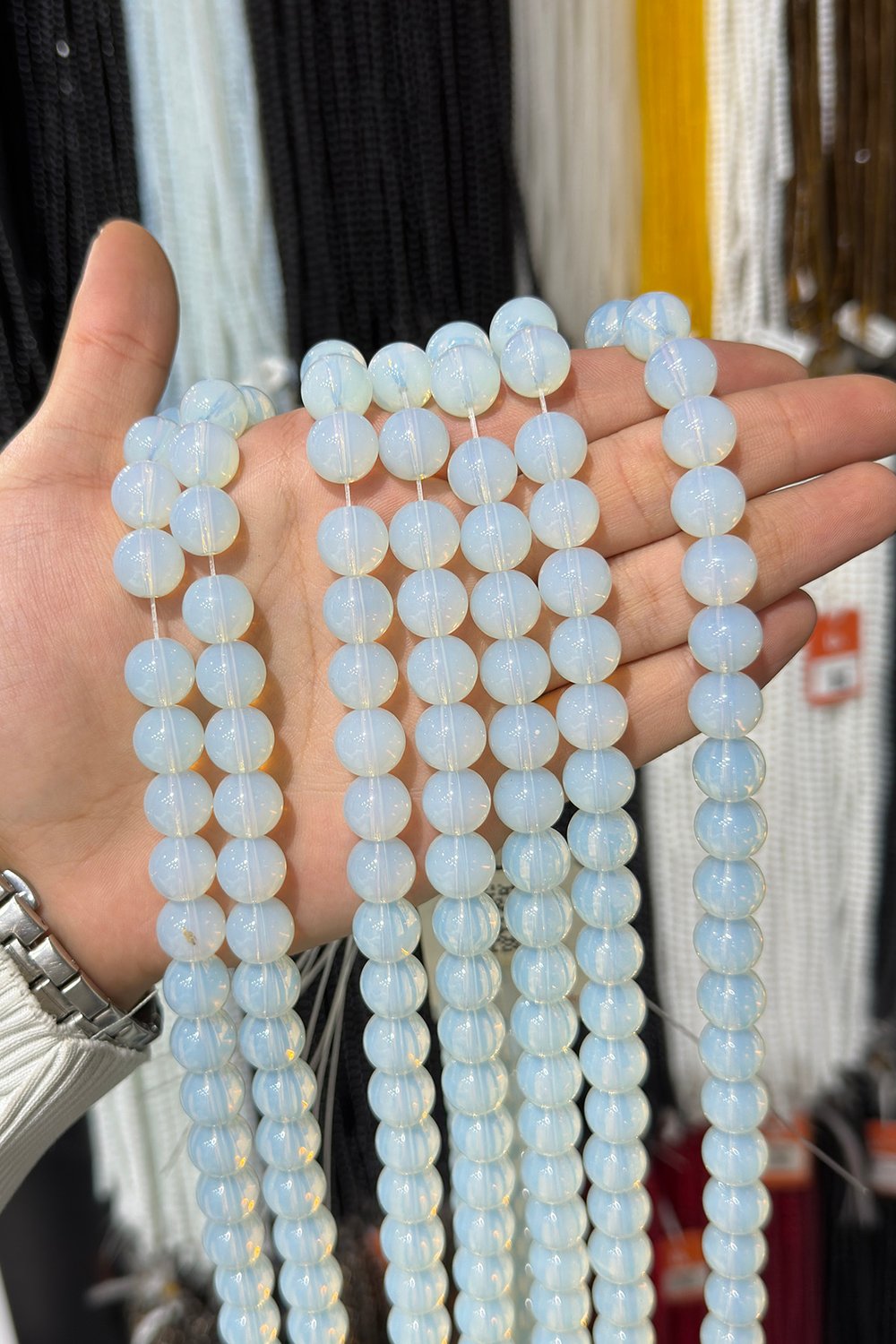 Cam Opal Parlak Küre Kesim 12mm Dizi