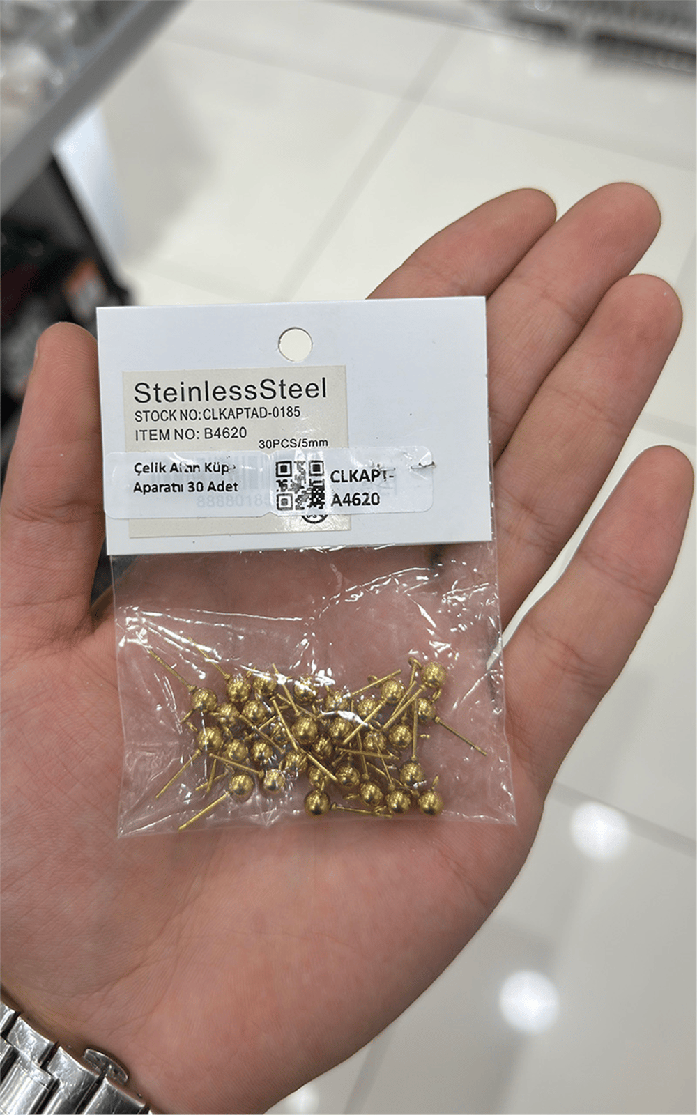 Çelik Altın Küpe Aparatıı 30 Adet