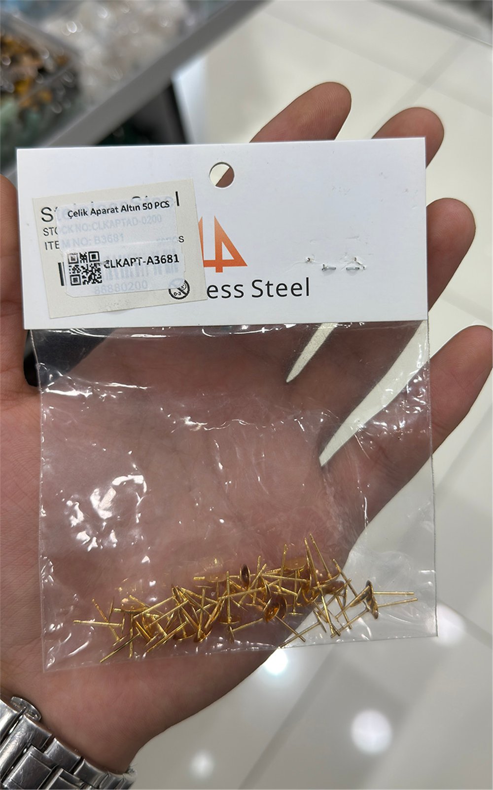 Çelik Aparat Altın 50 PCS