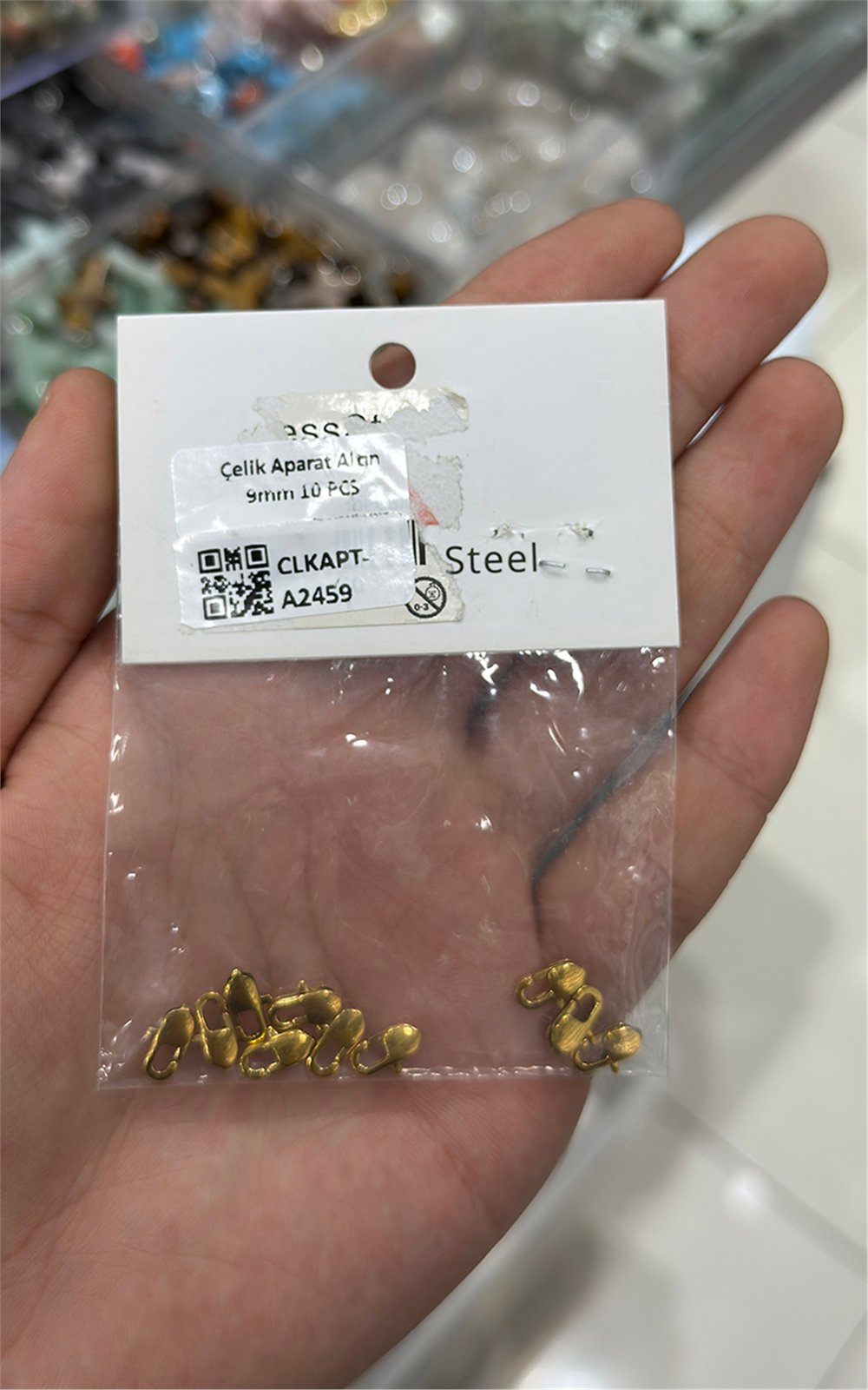 Çelik Aparat Altın 9mm 10 PCS