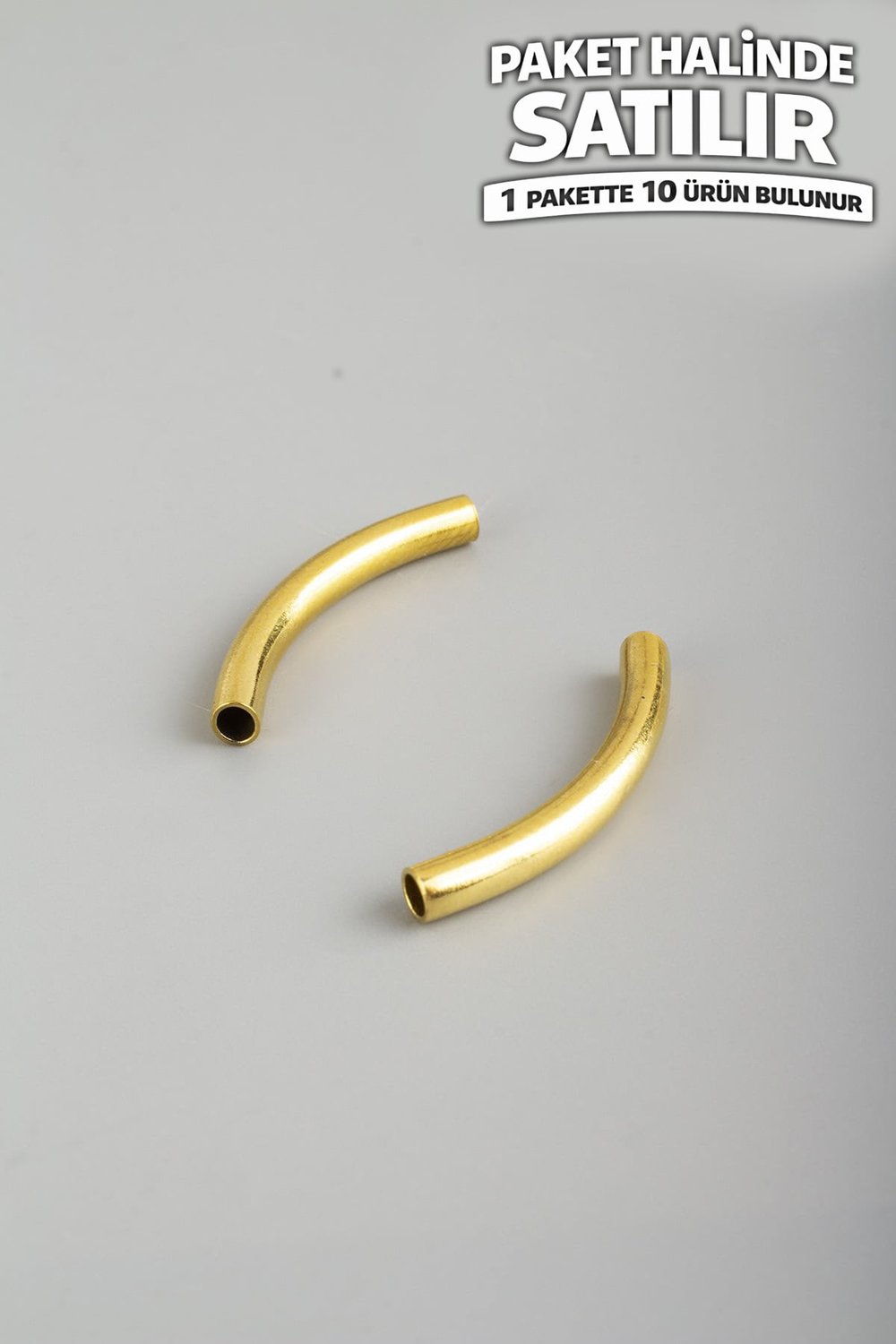 Çelik Aparat Altın Dalgalı Boru Kesim 25x3mm 10 Adet