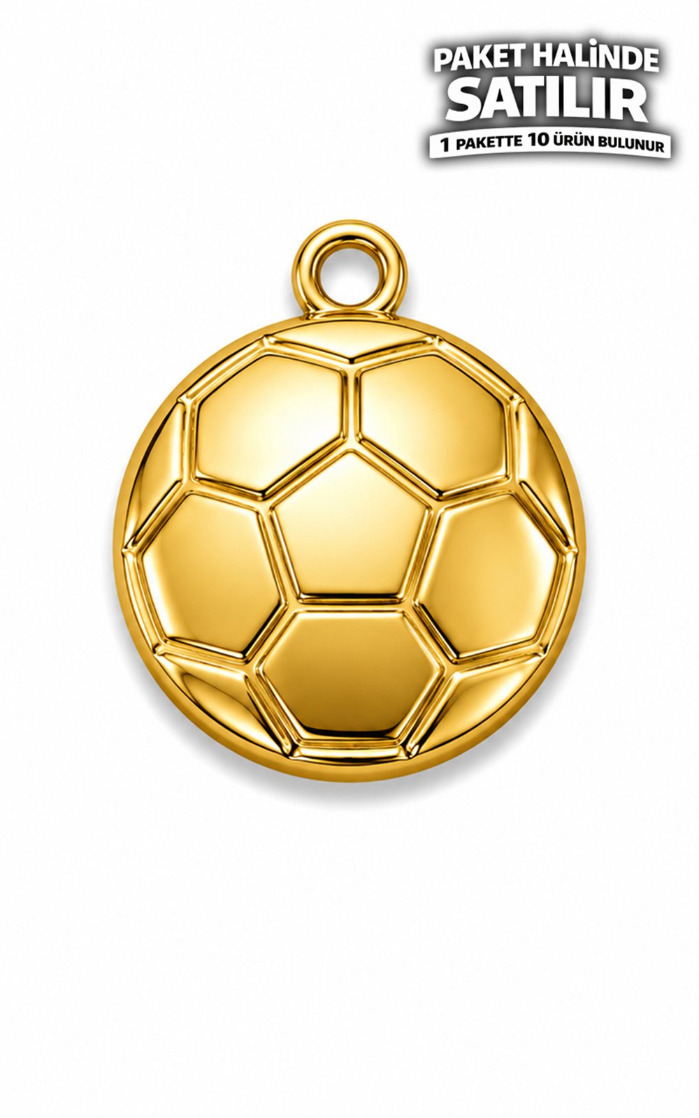 Çelik Aparat Altın Futbol Topu Figürü 10 Adet
