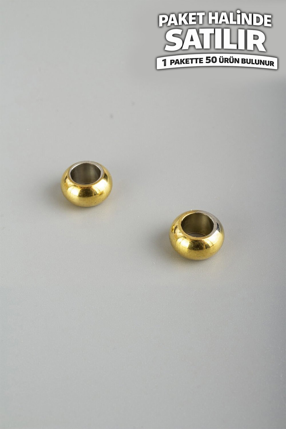 Çelik Aparat Altın Rondela Kesim 8x5mm 50 Adet