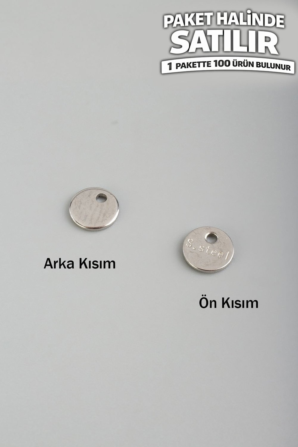 Çelik Aparat Gümüş 100 Adet
