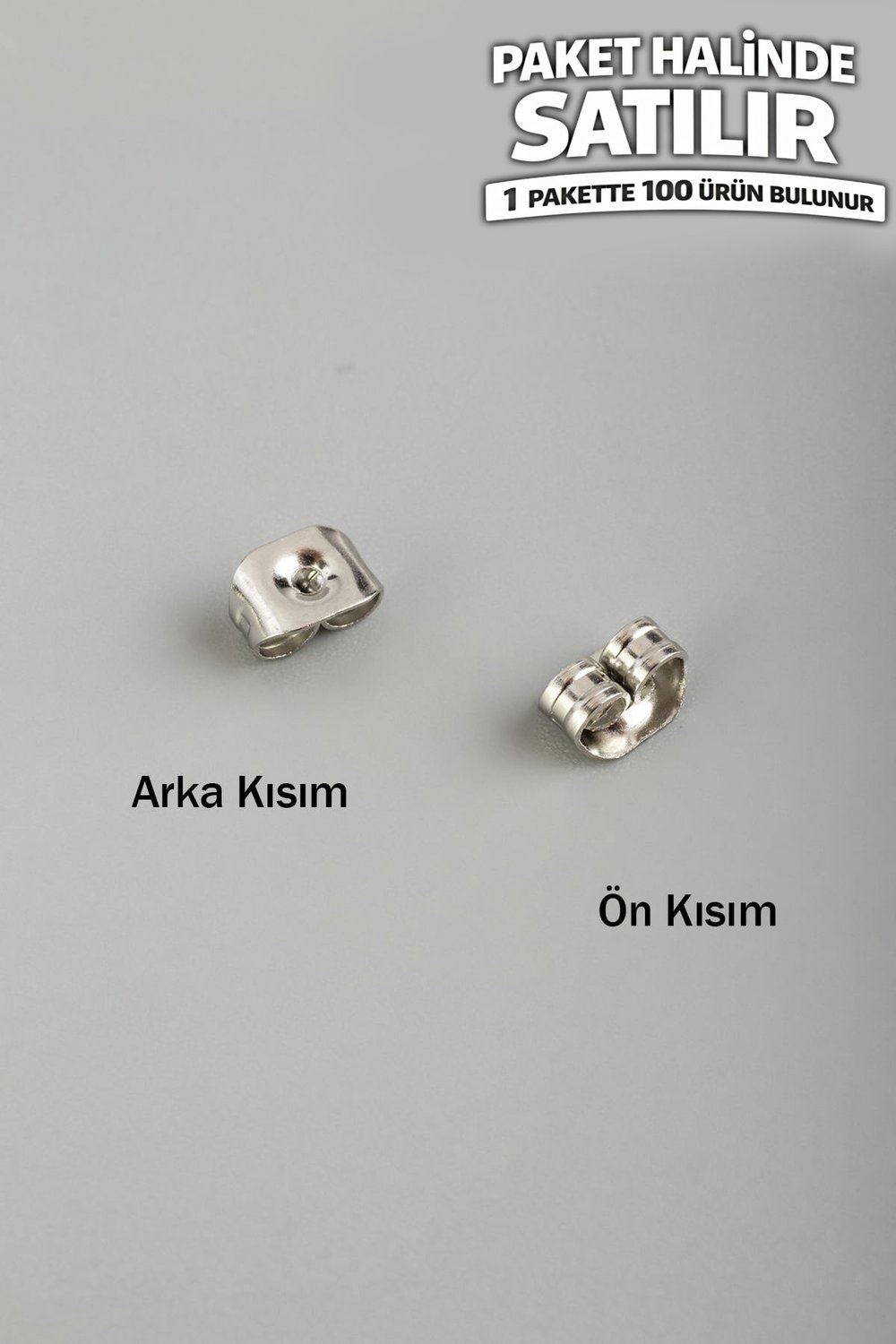 Çelik Aparat Gümüş 100 Adet
