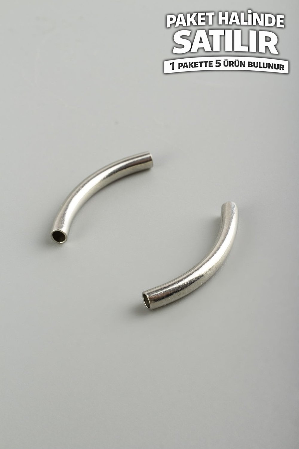 Çelik Aparat Gümüş Dalgalı Boru Kesim 25x3mm 10 Adet