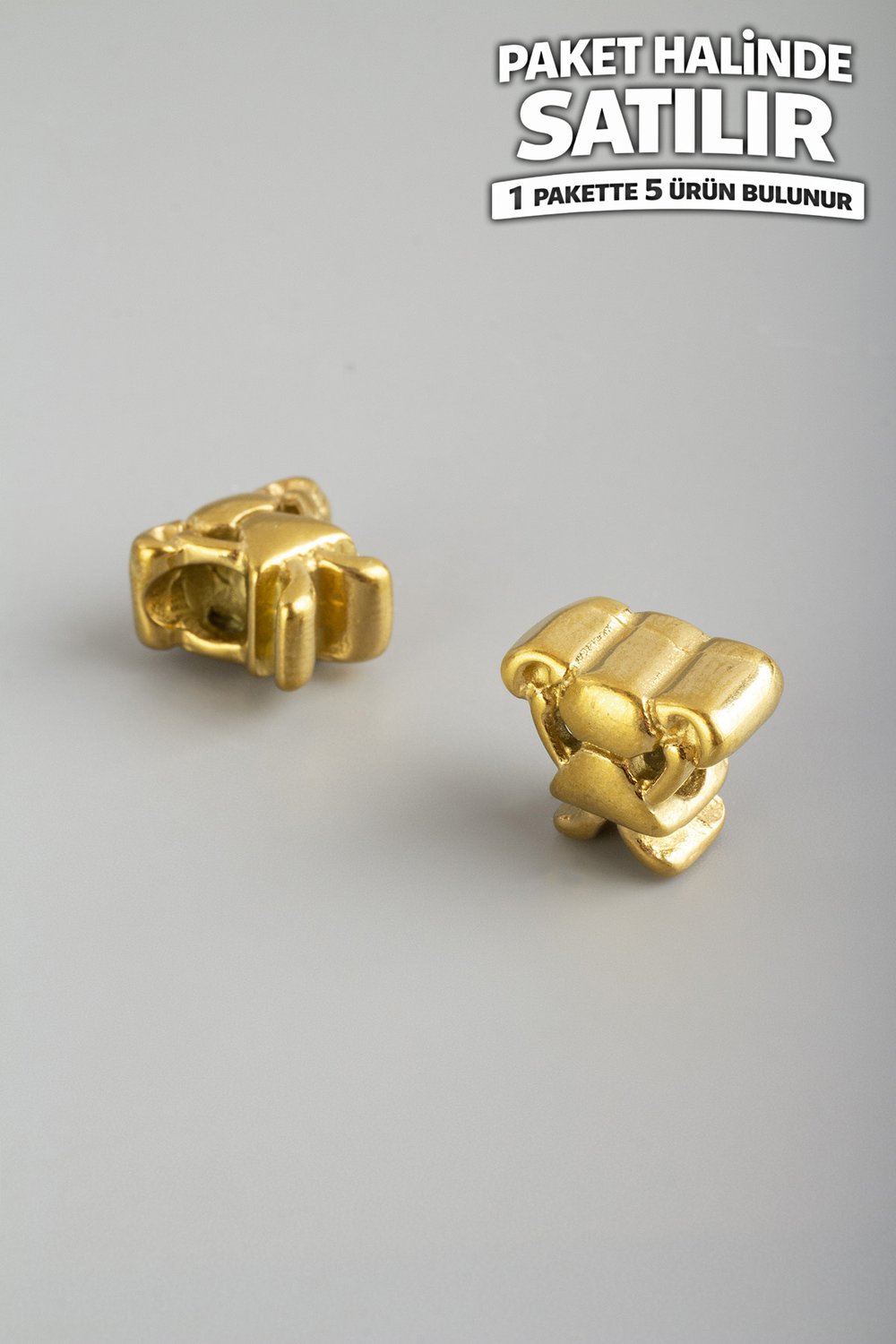 Çelik Ara Aparat Altın 12x13mm 5 PCS