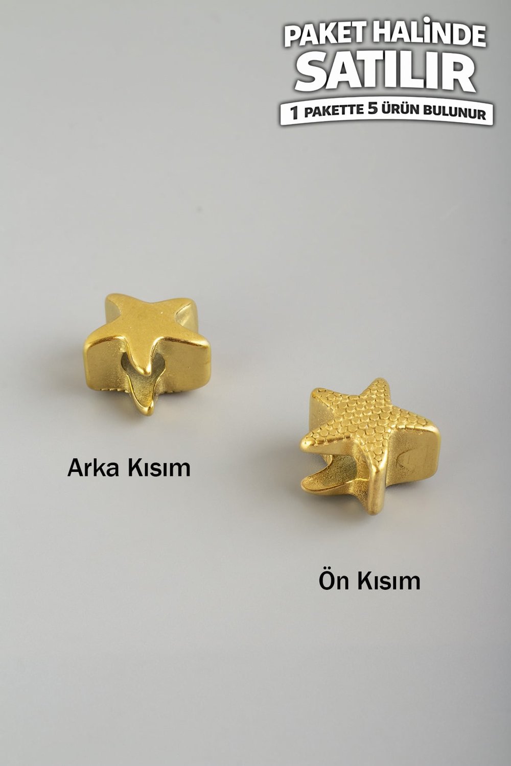 Çelik Ara Aparat Altın 9x12mm 5 PCS