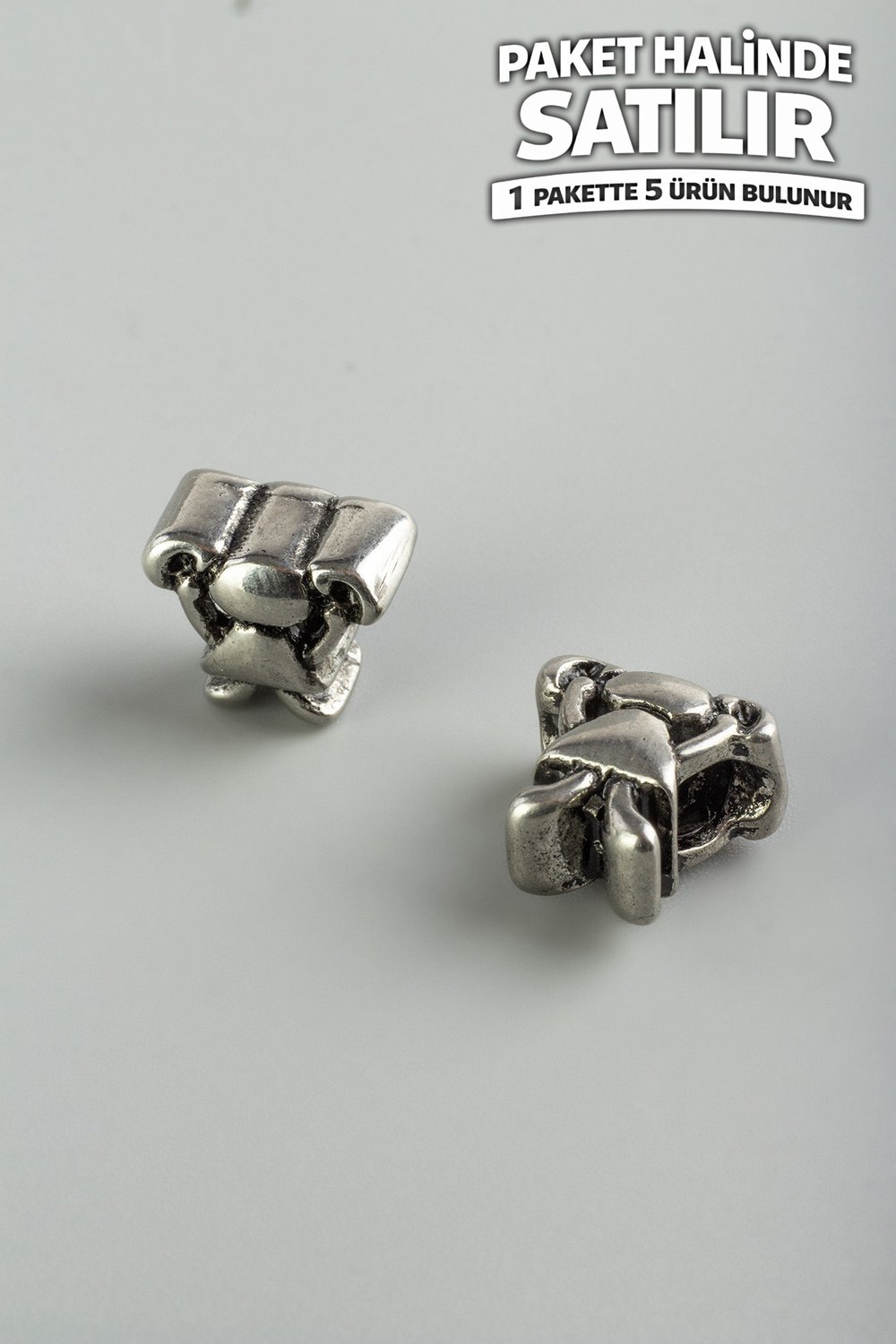 Çelik Ara Aparat Gümüş 12x13mm 5 PCS