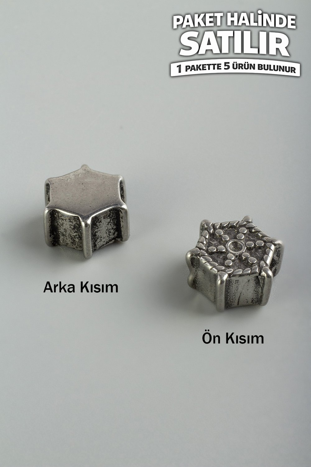 Çelik Ara Aparat Gümüş 8x12mm 5 PCS