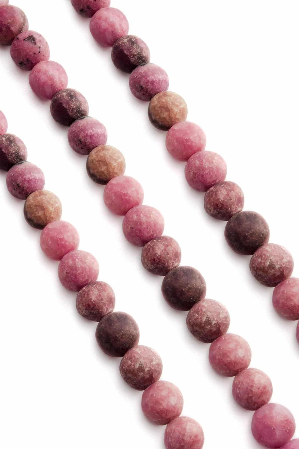 Ceyt Squeezing Natural Stone Matte Light Red Globe Cut 10mm String Of Beads