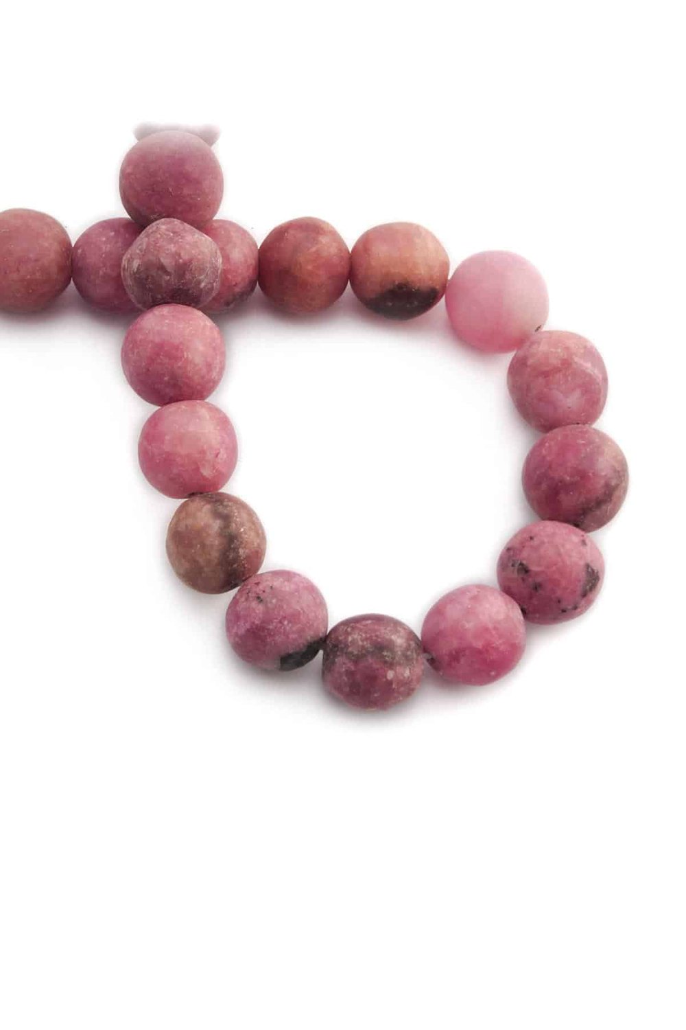 Ceyt Squeezing Natural Stone Matte Light Red Globe Cut 10mm String Of Beads