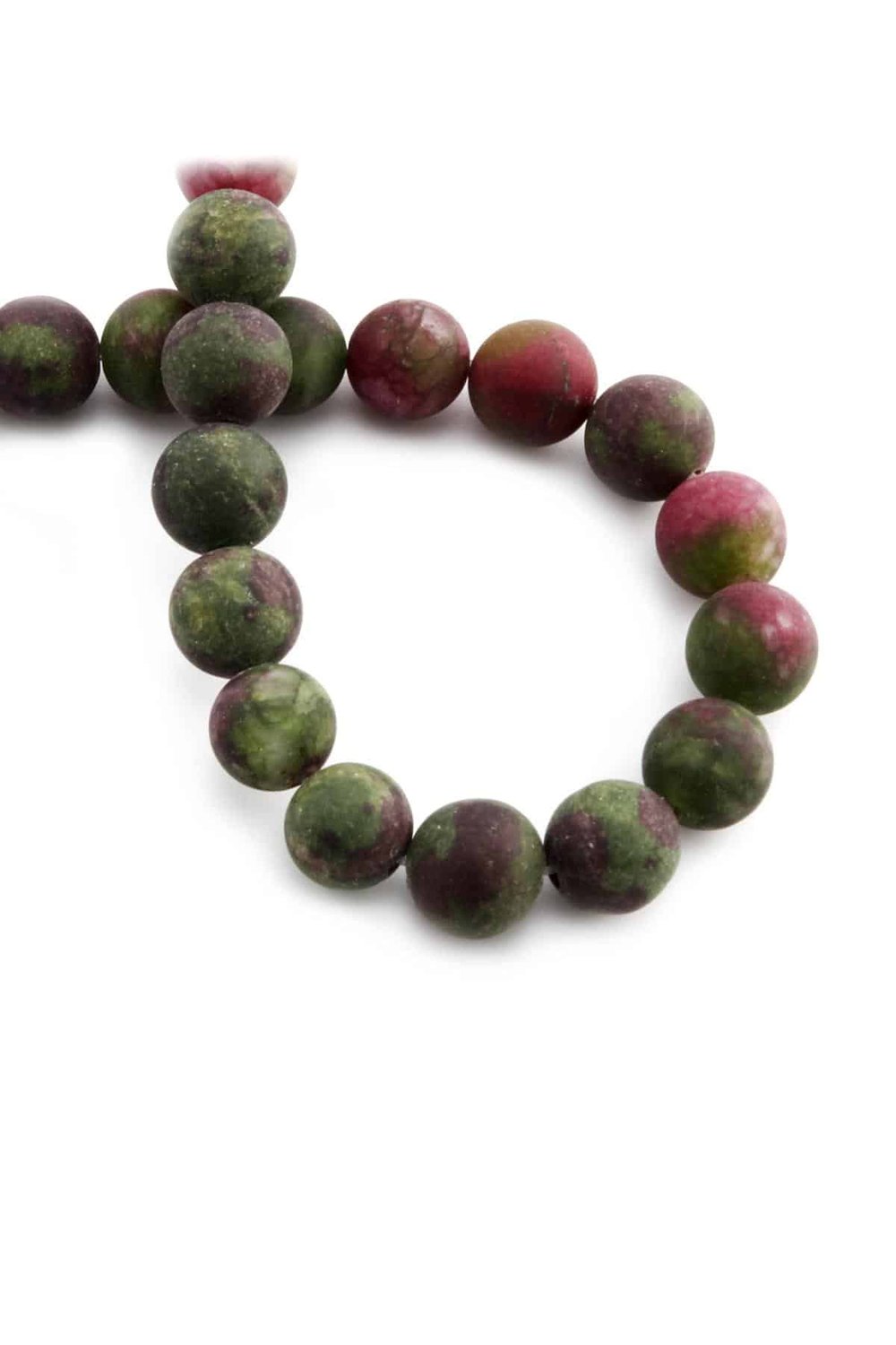 Ceyt Squeezing Natural Stone Matte Mix Globe Cut 10mm String Of Beads