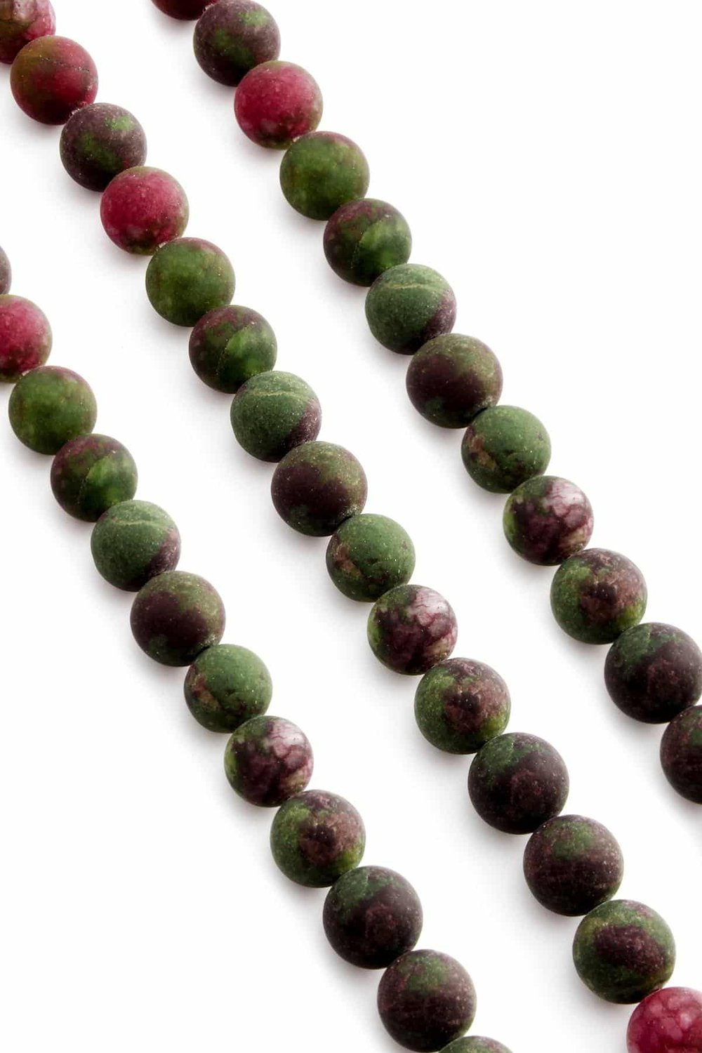 Ceyt Squeezing Natural Stone Matte Mix Globe Cut 10mm String Of Beads