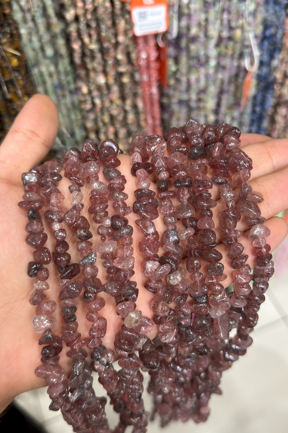 Çilek Kuvars Taşı 5x8mm Doğal Taş Dizi