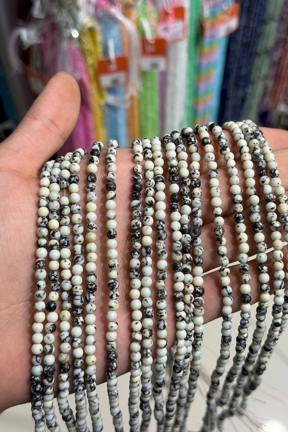 Dalmaçyalı Jasper Doğal Taş Küre Kesim 4mm Dizi AB