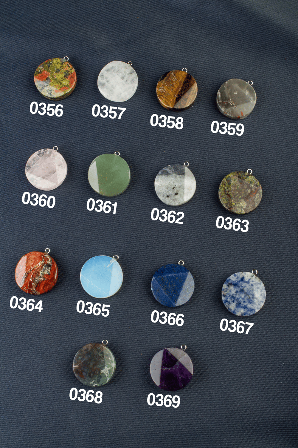Doğal Taş Daire Kesim 20mm Kolye Ucu Modelleri