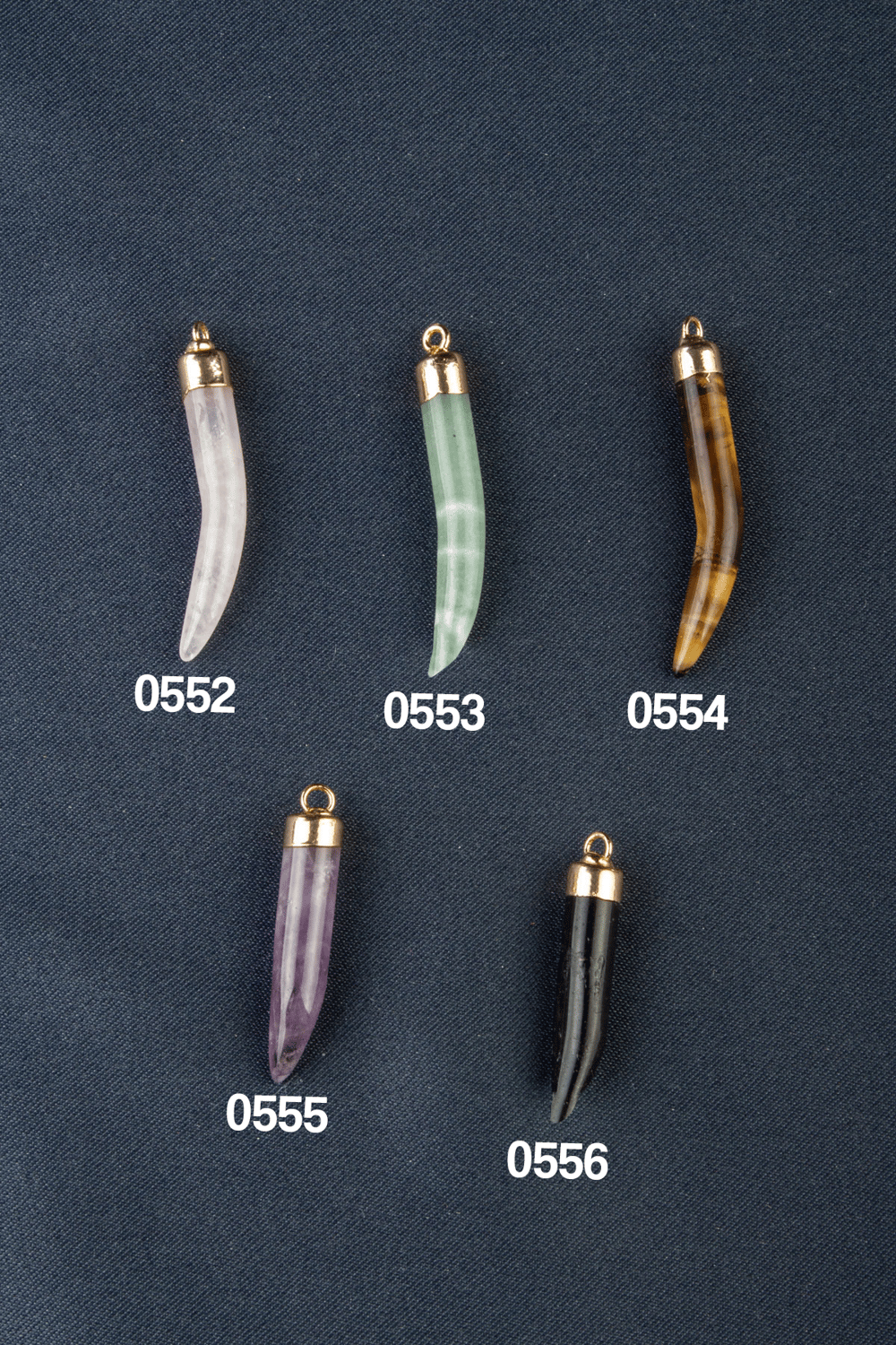 Doğal Taş Diş Kesim 43x6mm Kolye Ucu Modelleri