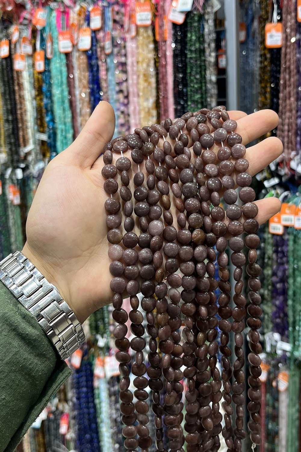 Natural Stone Circle Cut 10mm String Of Beads