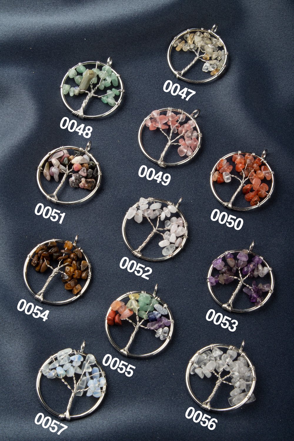 Doğal Taş Hayat Ağacı Kesim 35x30mm Kolye Ucu Modelleri