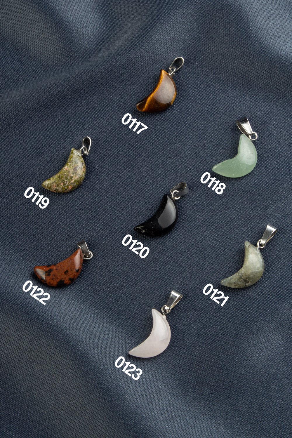 Doğal Taş Hilal Kesim 21x8mm Kolye Ucu Modelleri