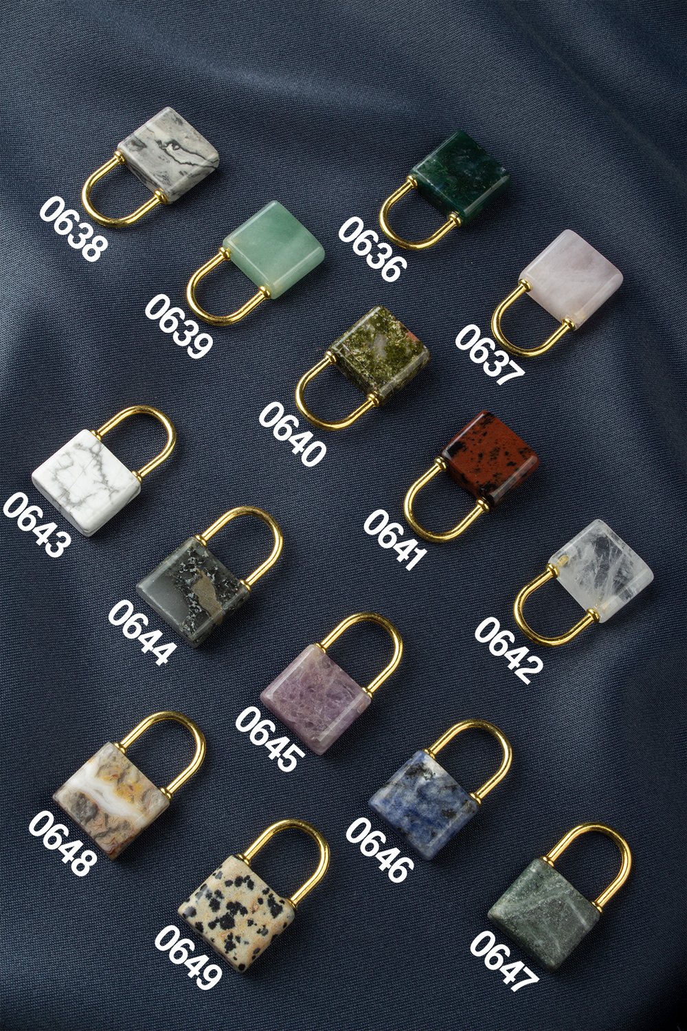 Doğal Taş Kilit Kesim 29x16mm Kolye Ucu Modelleri