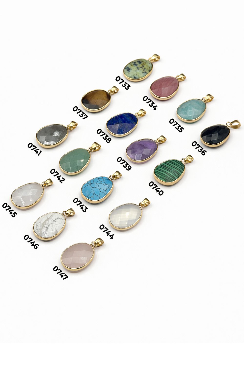 Stone Pendant Oval-Cut 25x17mm