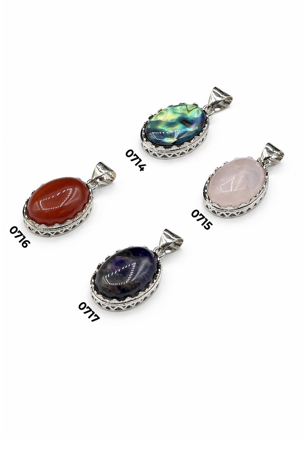 Doğal Taş Kolye Ucu Oval Kesim 30x20mm