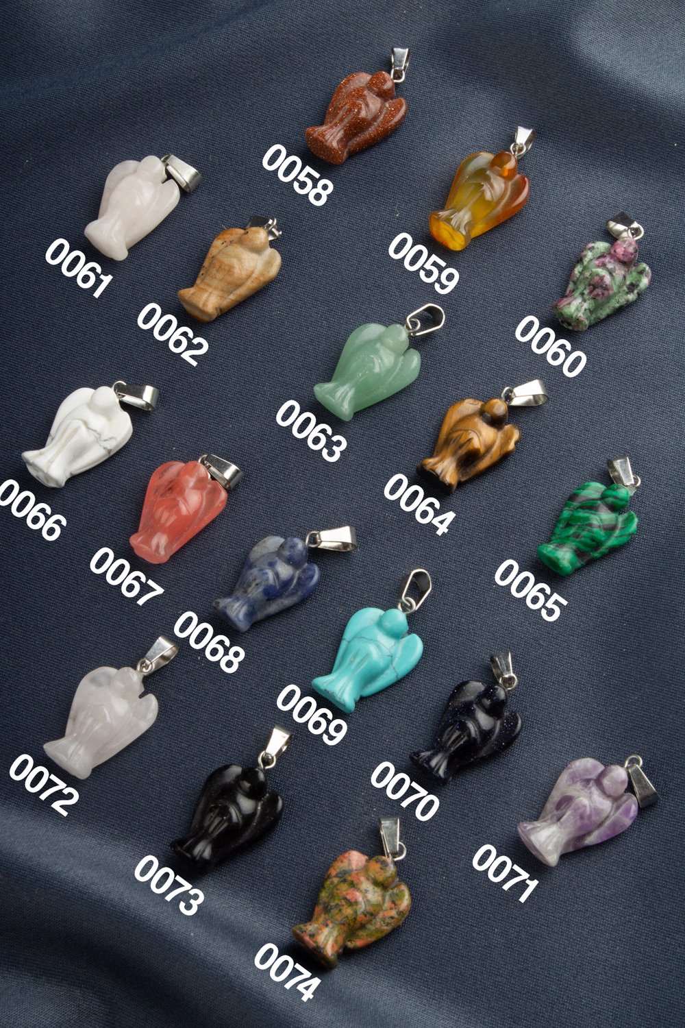 Doğal Taş Melek Kesim 25x16mm Kolye Ucu Modelleri