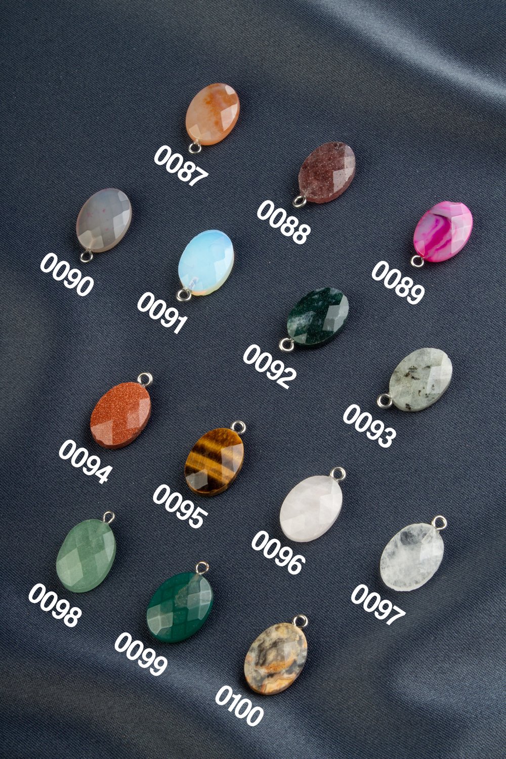 Doğal Taş Oval Kesim 22x13mm Kolye Ucu Modelleri