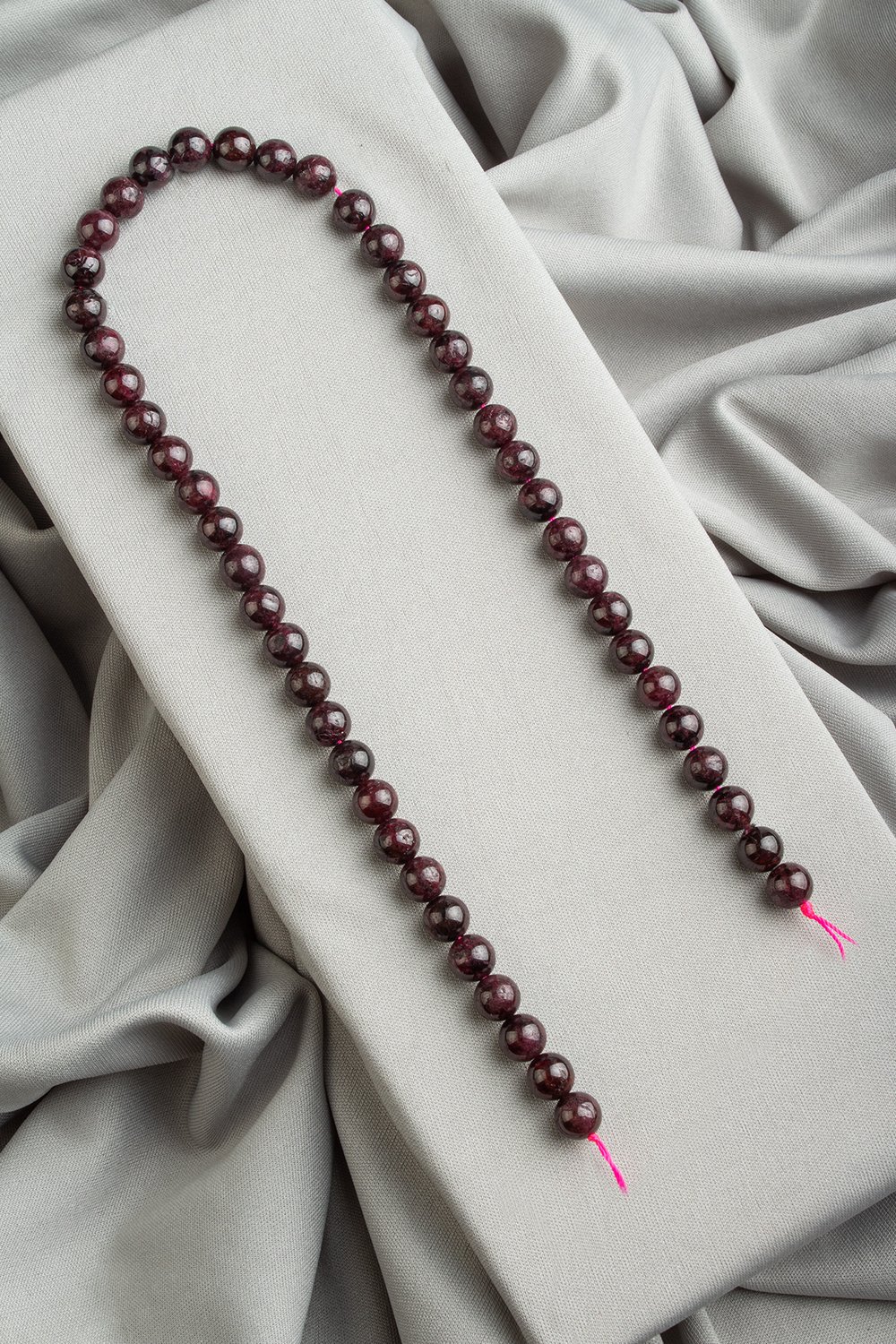 Garnet Doğal Taş Parlak Küre Kesim 8mm Dizi