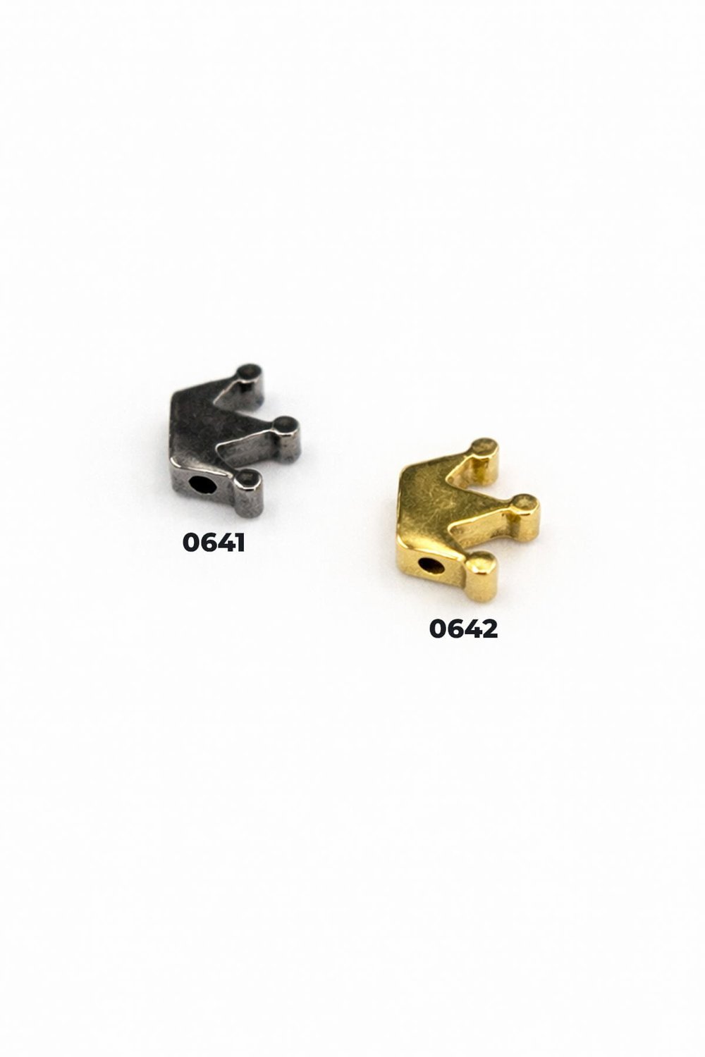 Gold - Gümüş Taç Kesim Çelik Kolye Ucu
