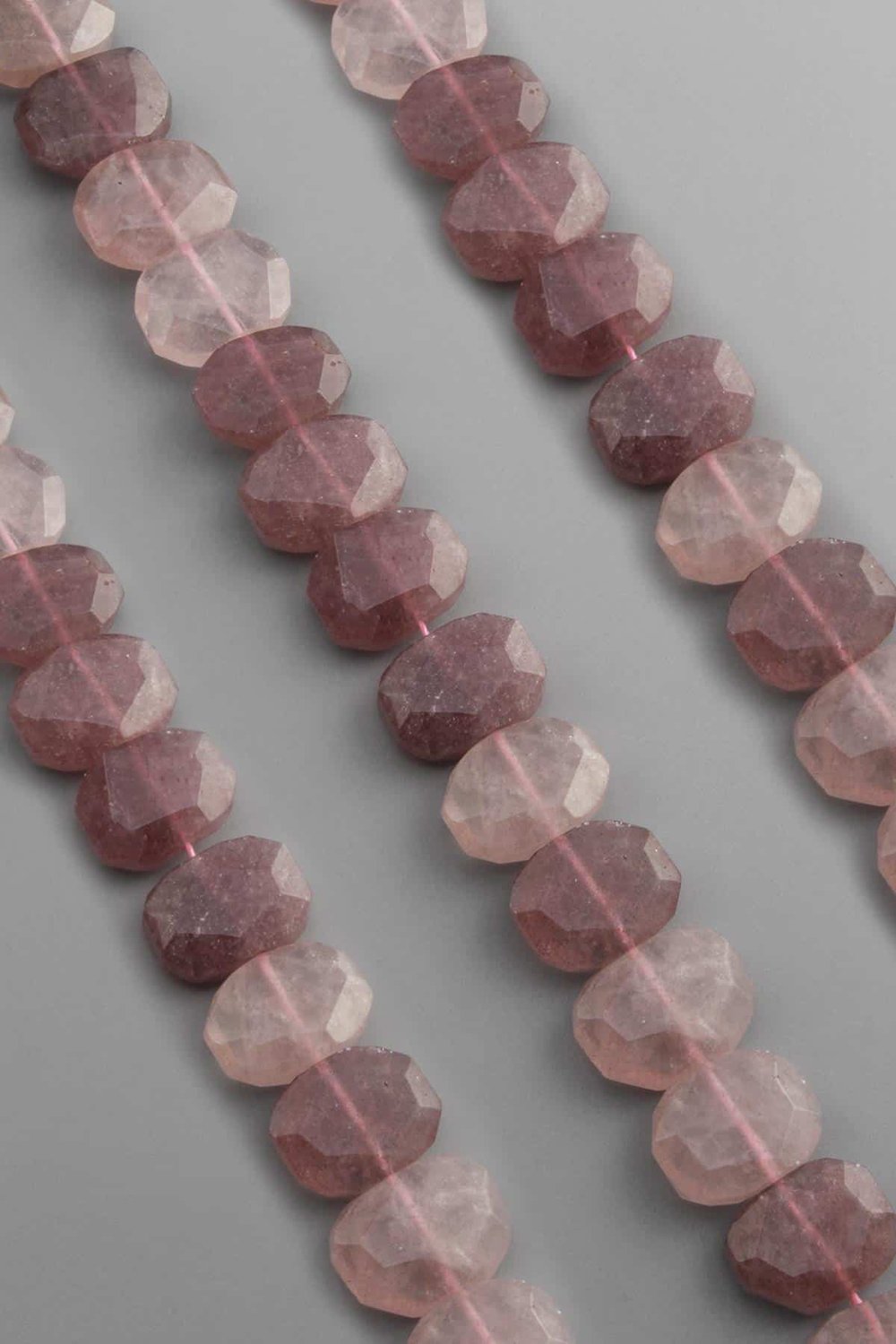 Gül Kuvars Taşı Dikdörtgen Kesim Parlak Pembe 20x15mm Doğal Taş Dizi [AB+]