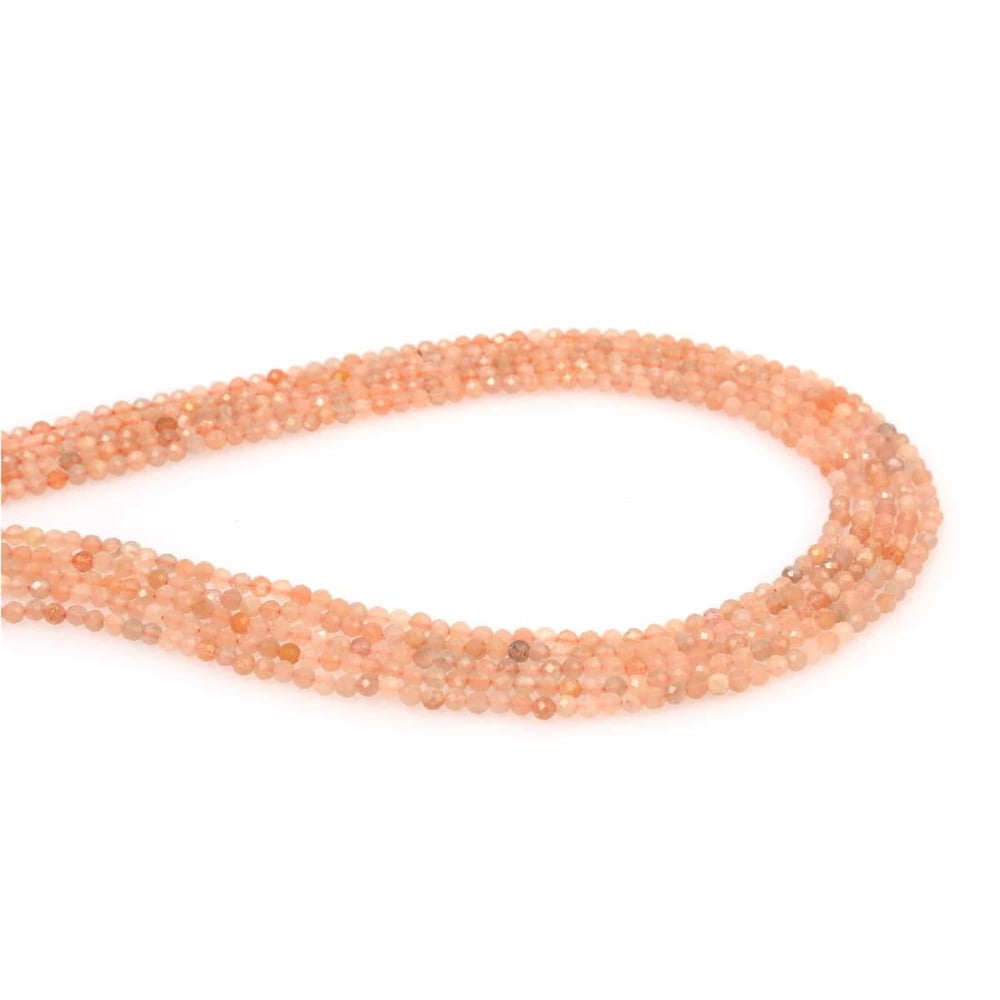 Watern Stone Natural Globe Crystal Cut 3mm String Of Beads