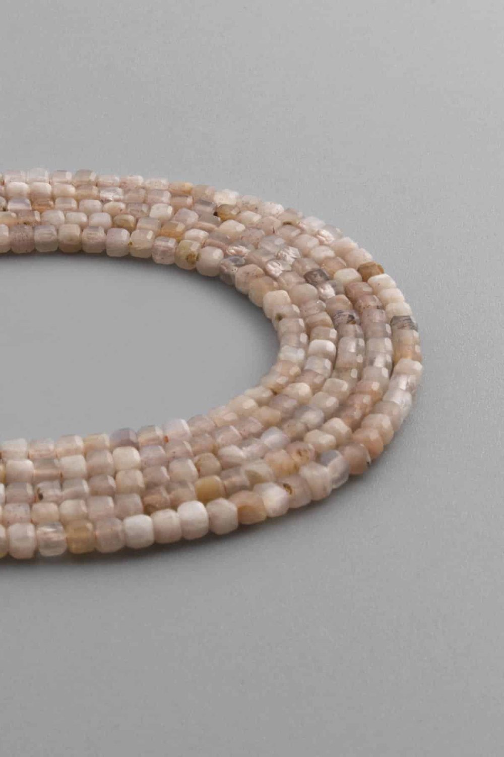 Watern Stone Natural Stone Shiny Cube Crystal Cut 3x3mm String Of Beads