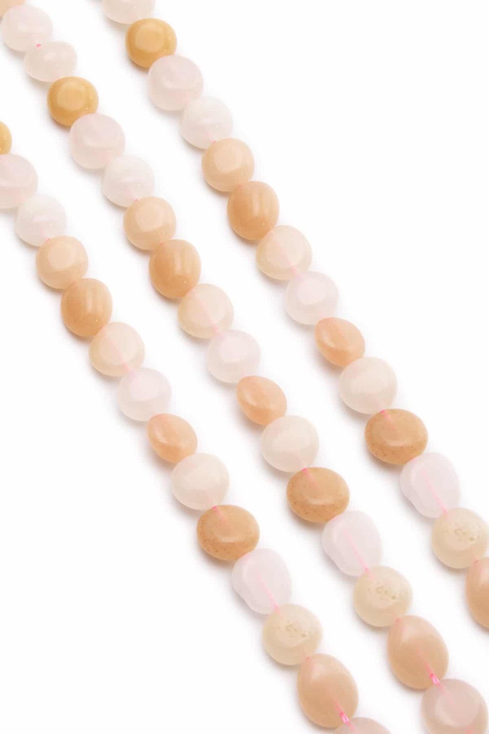Watern Stone Natural Stone Tumbler Cut 6x8mm String Of Beads