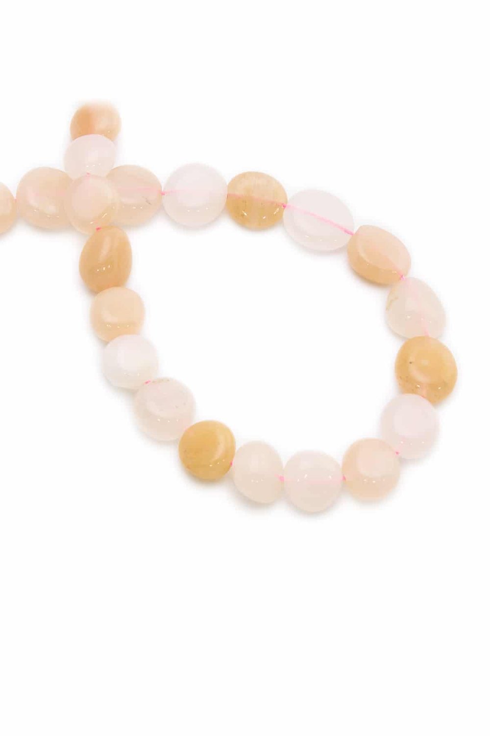 Watern Stone Natural Stone Tumbler Cut 6x8mm String Of Beads