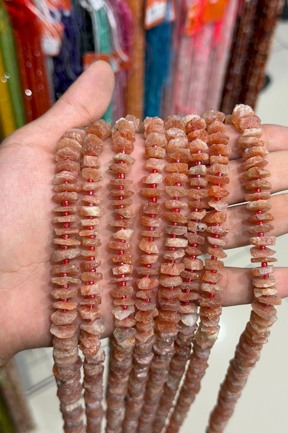 Güneş Taşı Rondela Kesim 14x4mm Doğal Taş Dizi