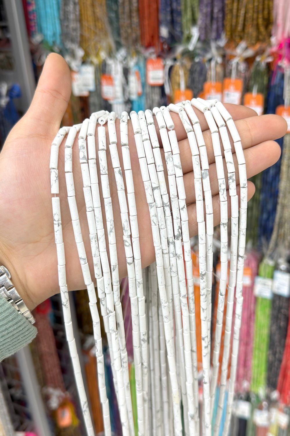 Havlit Taşı Parlak Silindir Kesim 4x13mm Dizi