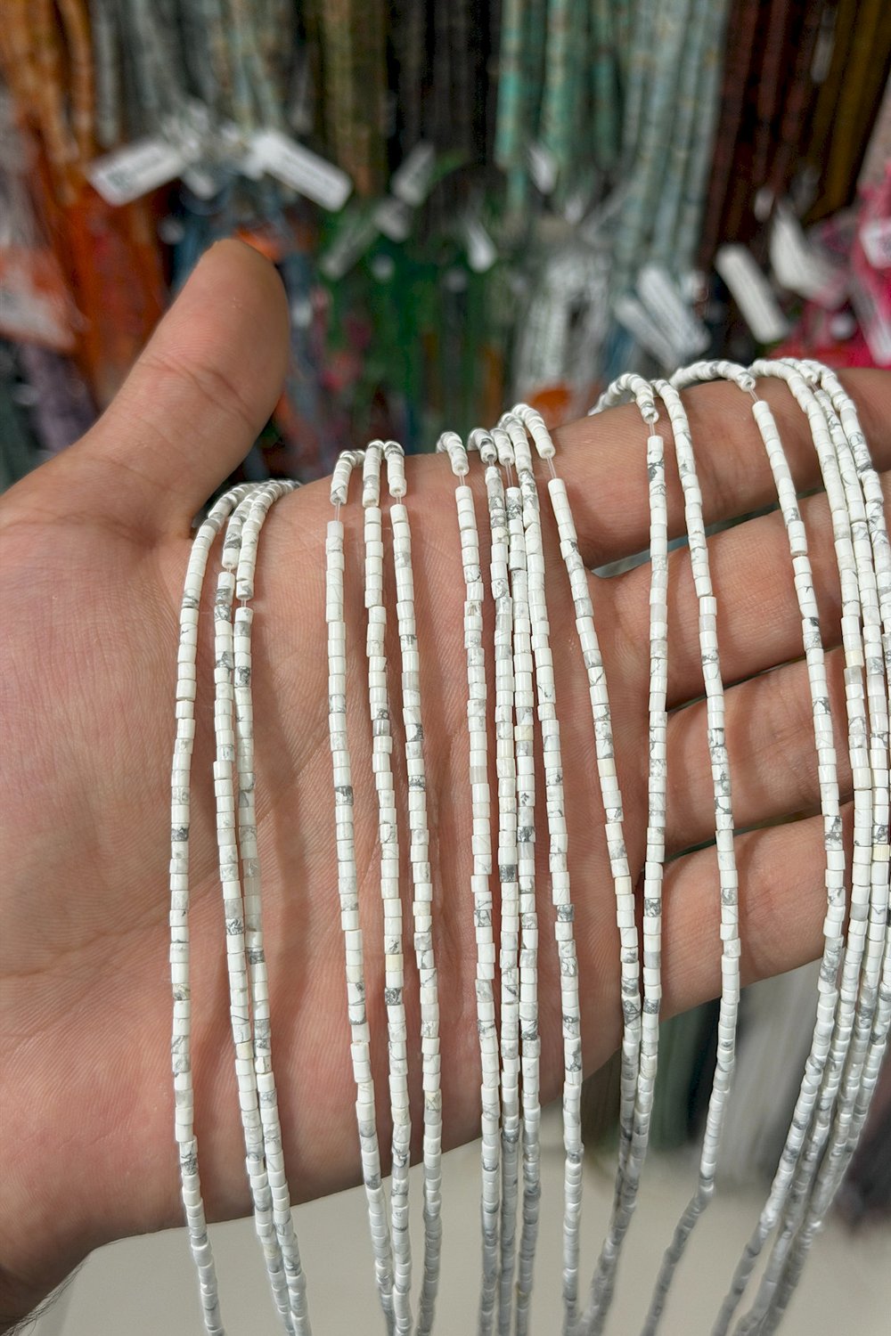Havlit Taşı Silindir Kesim Parlak 2x2mm Doğal Taş Dizi [AA]