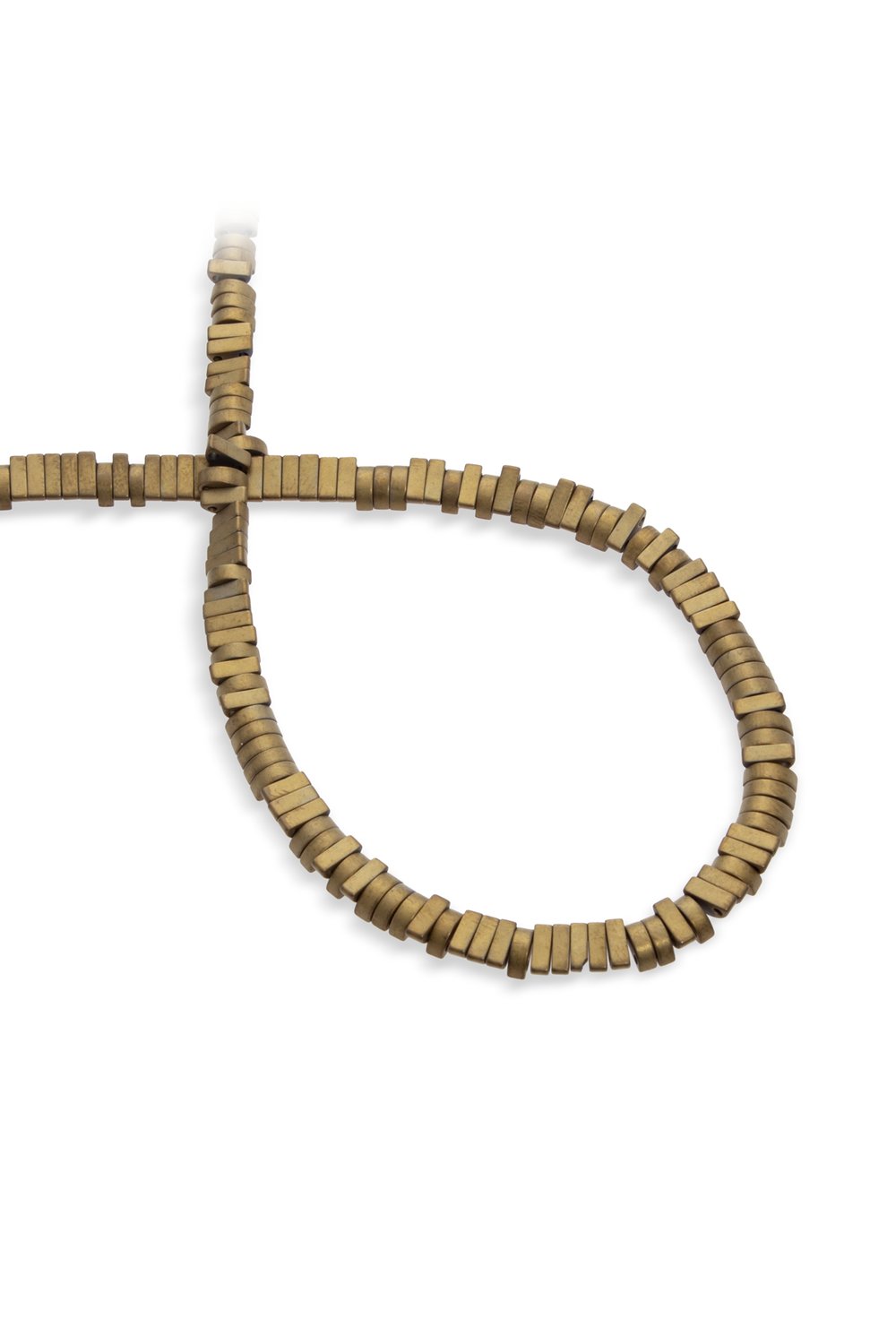 Hematit Taşı Bombeli Kesim Mat Gold 6x2mm Doğal Taş Dizi