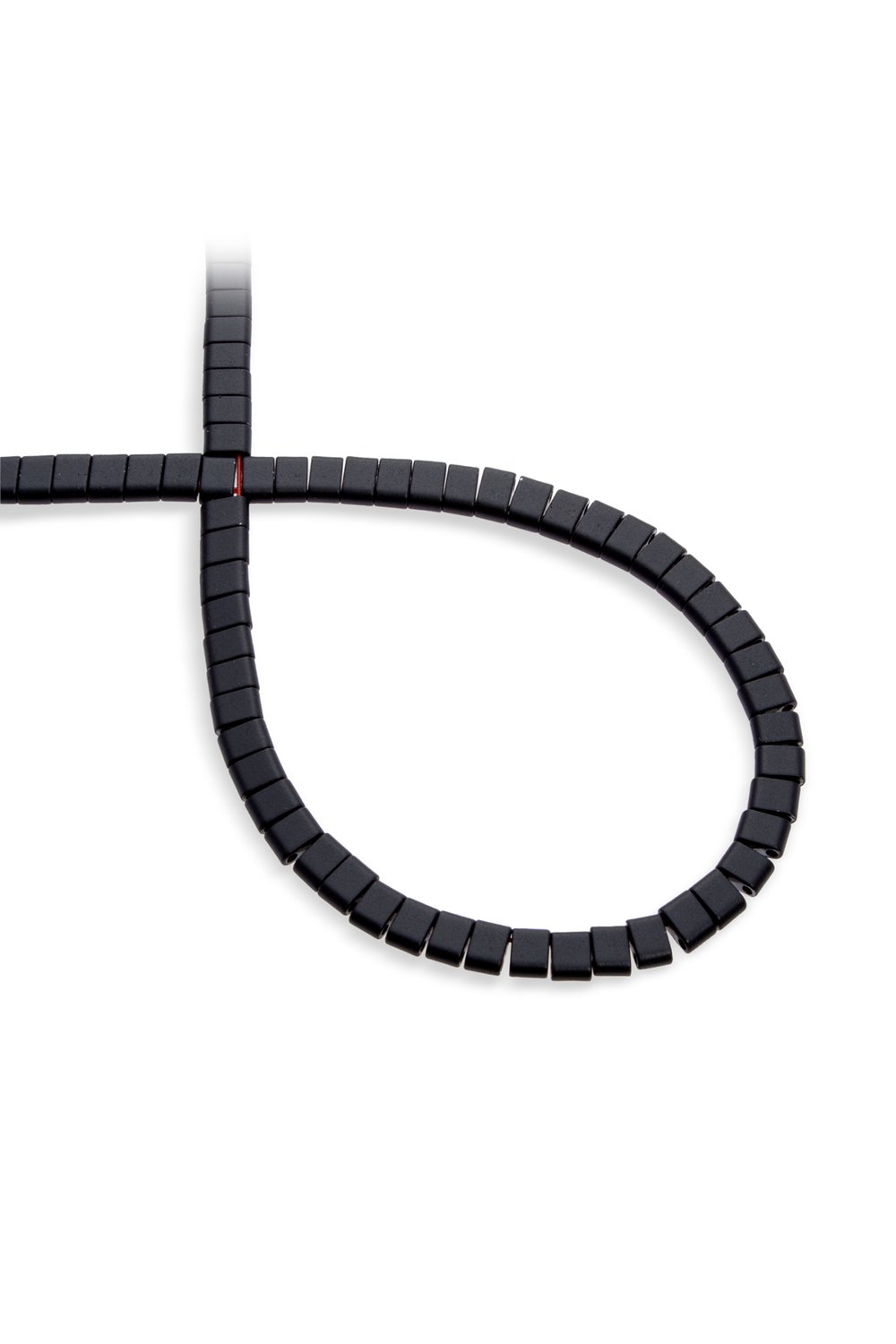 Hematit Taşı Yassı Kare Kesim Mat Siyah 6x4mm Doğal Taş Dizi